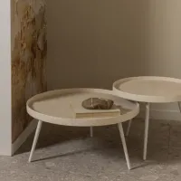 Bounds bijzettafel XL hout/metaal naturel 40XØ76 cm